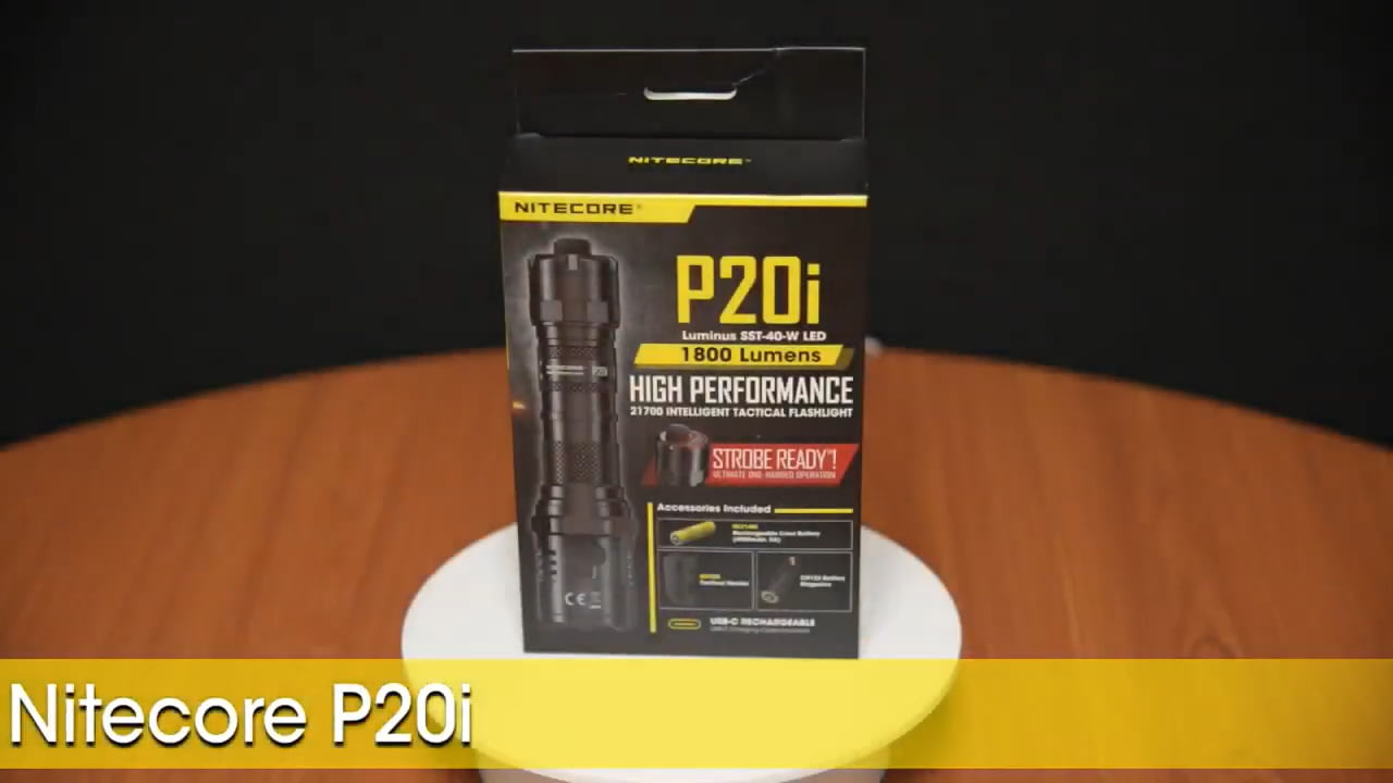 opplanet nitecore p20i 1800 lumen usb c rechargeable led flashlight video