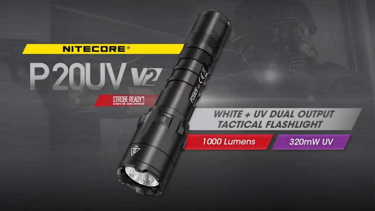 opplanet nitecore p20uv v2 1000 lumen led flashlight video