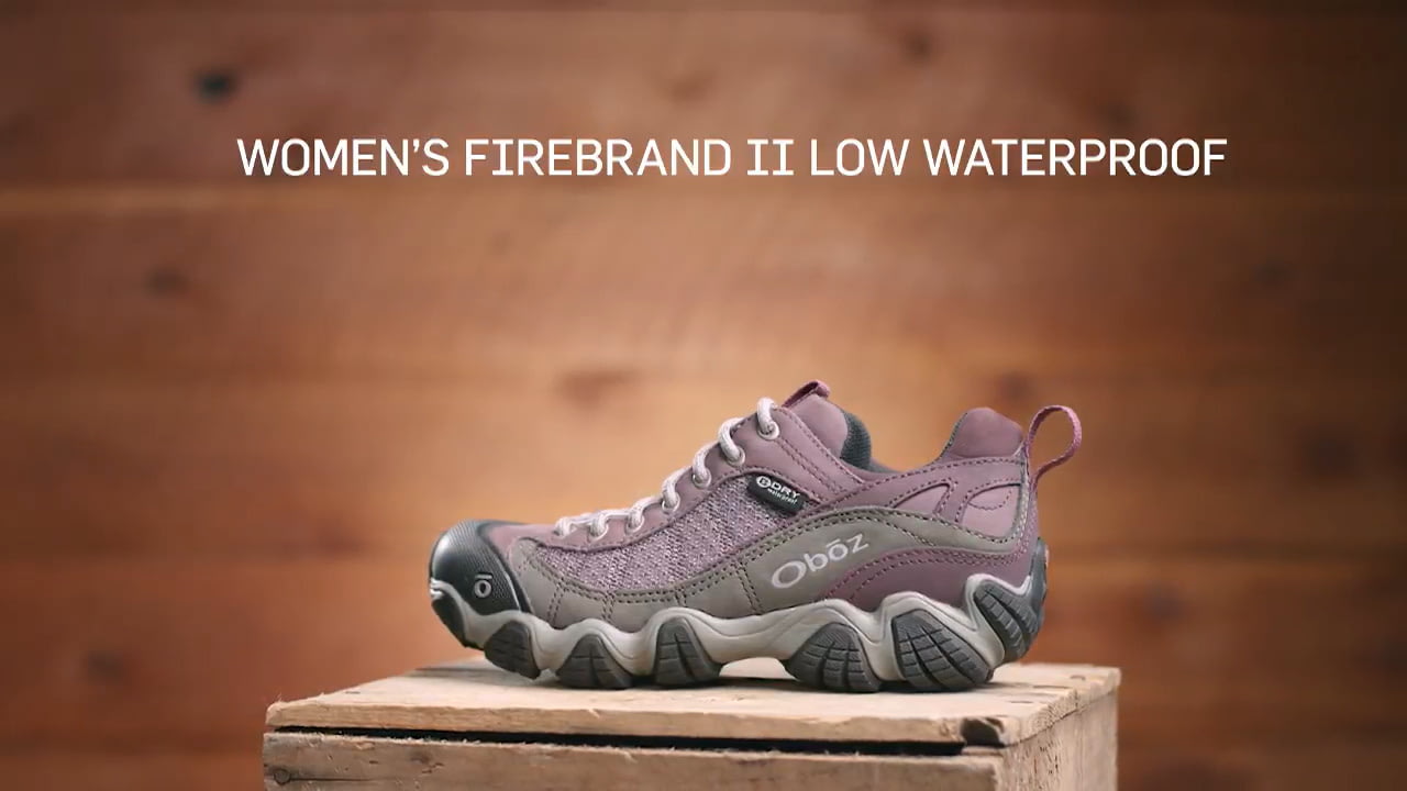 opplanet oboz firebrand ii low b dry womens hiking shoes video