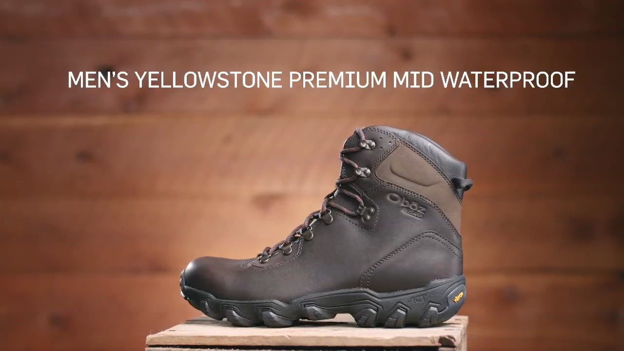 opplanet oboz yellowstone premium mid b dry mens video