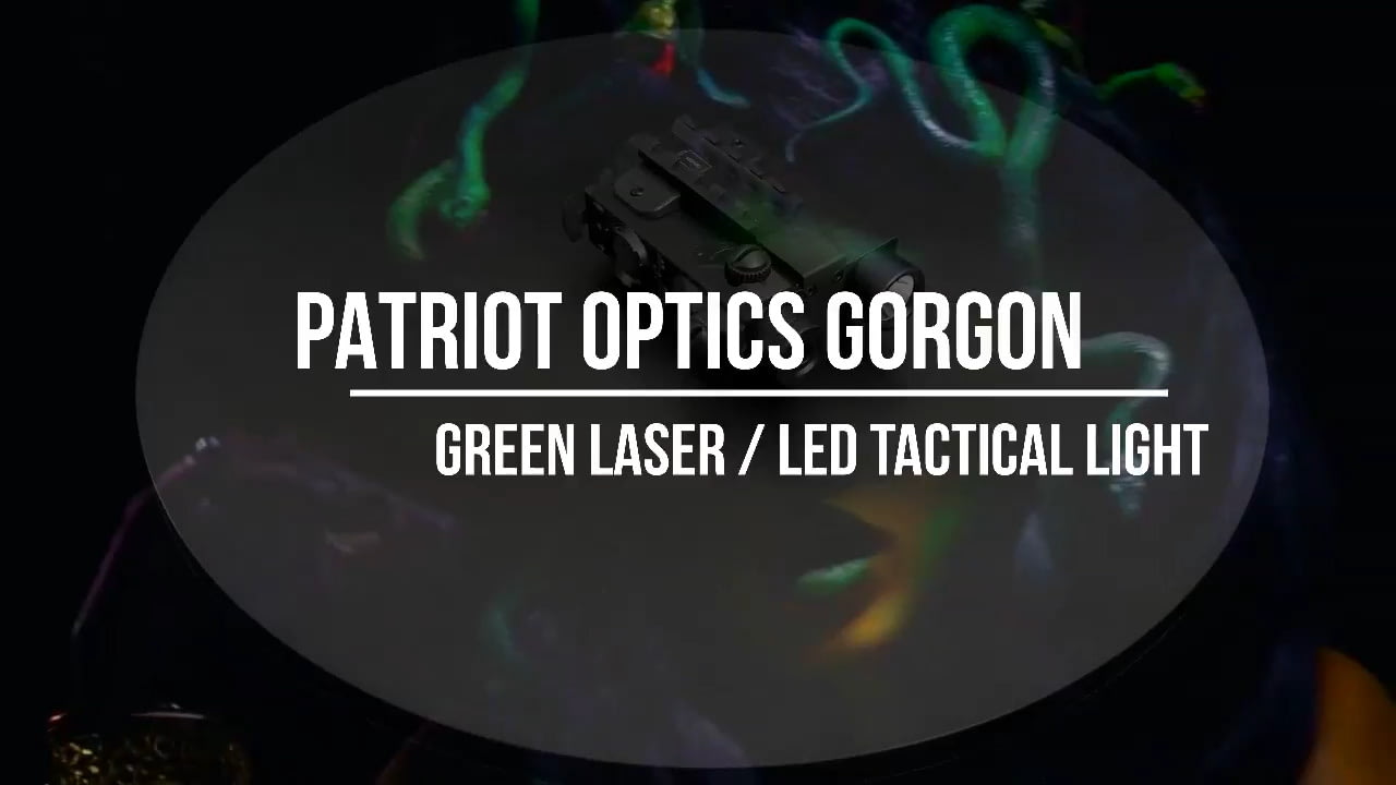 opplanet patriot optics gorgon green laser led light combo video