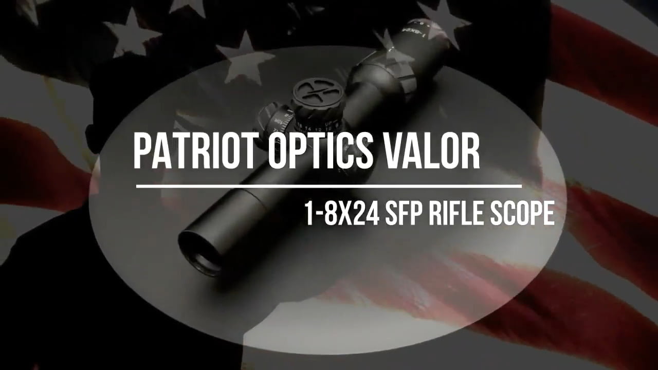 opplanet patriot optics valor 1 8x24 sfp scope video