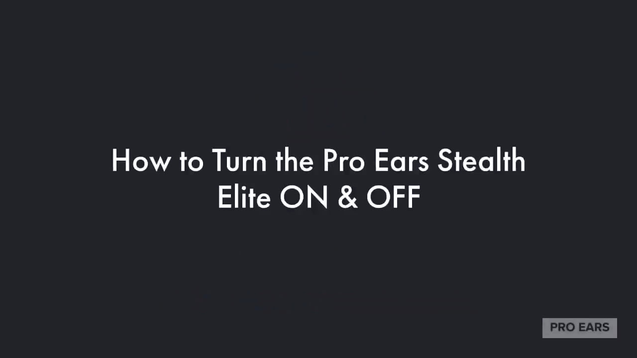 opplanet pro ears how to turn the pro ears stealth elite on off video