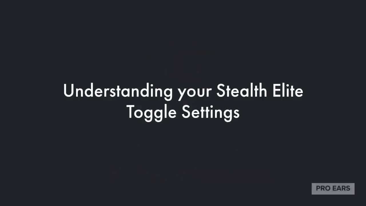 opplanet pro ears understanding your stealth elite toggle settings video