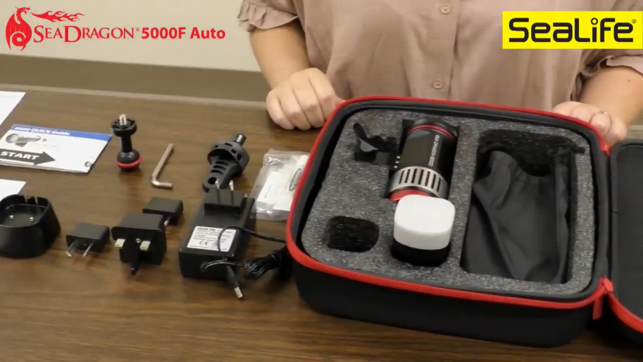 opplanet sealife unboxing the sea dragon 5000f auto underwater photo video light video