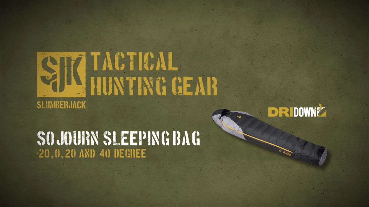 opplanet slumberjack sojourn arms out mummy sleeping bag video