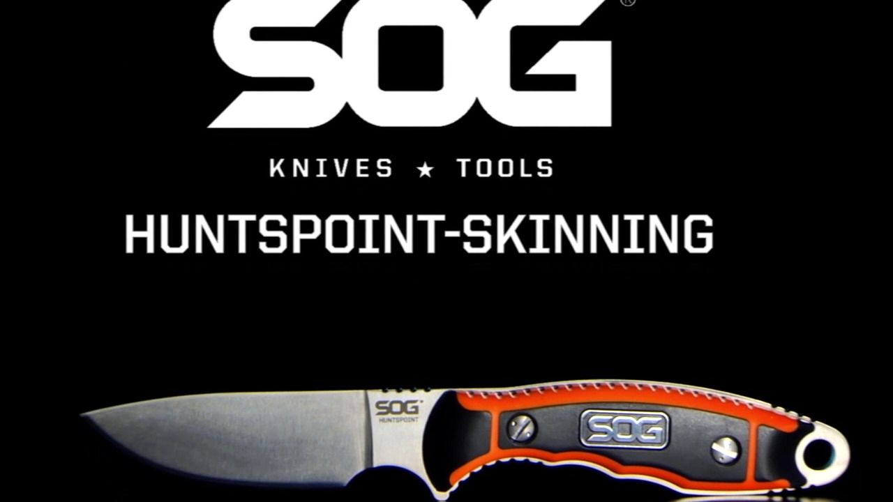 opplanet sog huntspoint skinning knife grn handle video