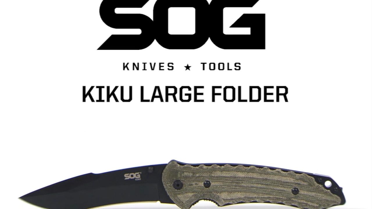 opplanet sog kiku black large folding knife ku 1012 video