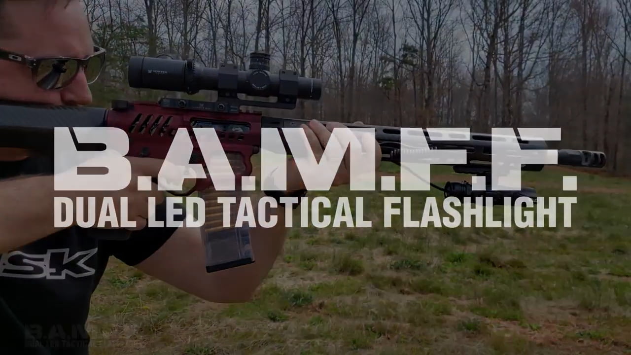 opplanet stkr concepts bamff striker bamff 10 dual led tactical gun mounted flashlight video