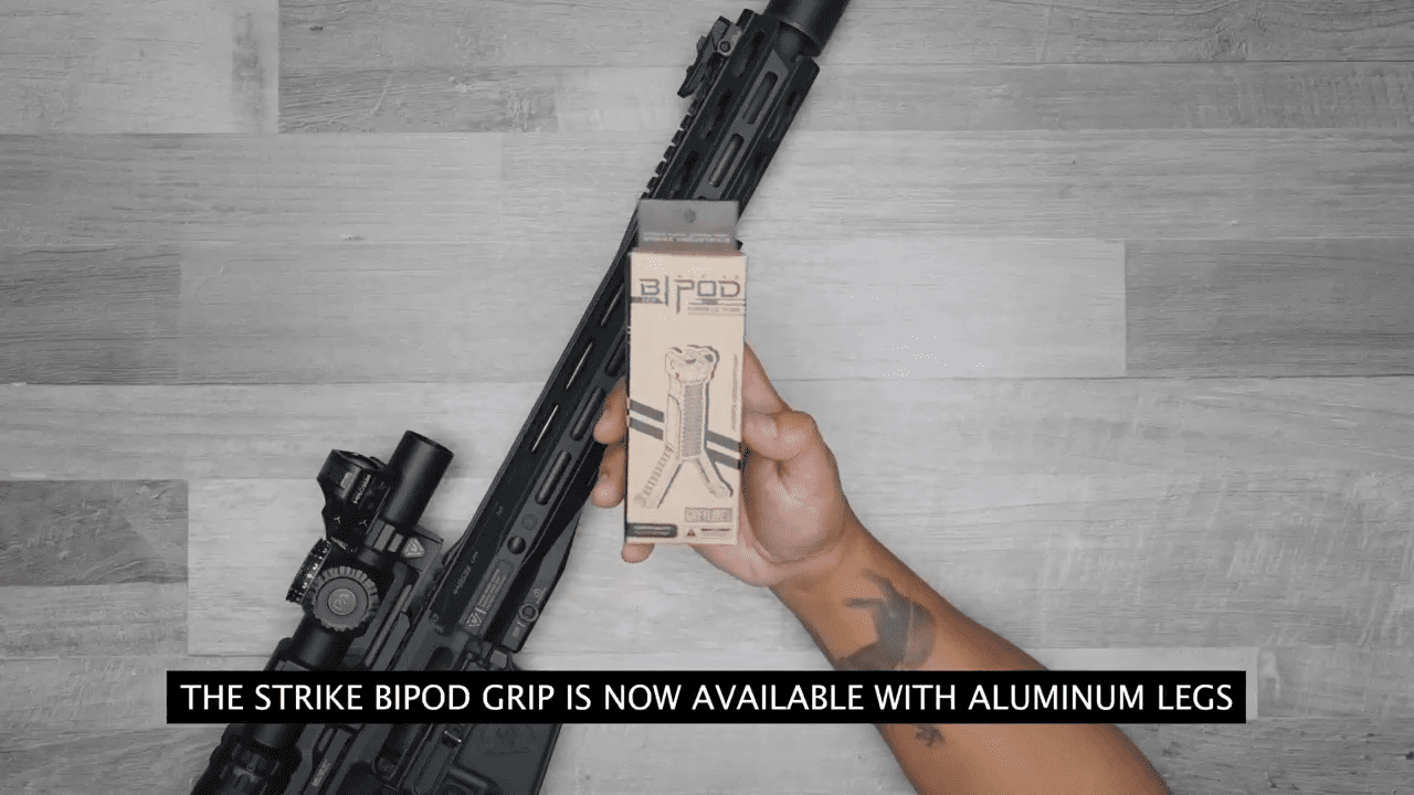 opplanet strike bipod grip with aluminum legs picatinny video