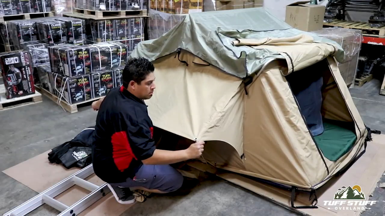opplanet tuff stuff overland ranger roof top tent install video