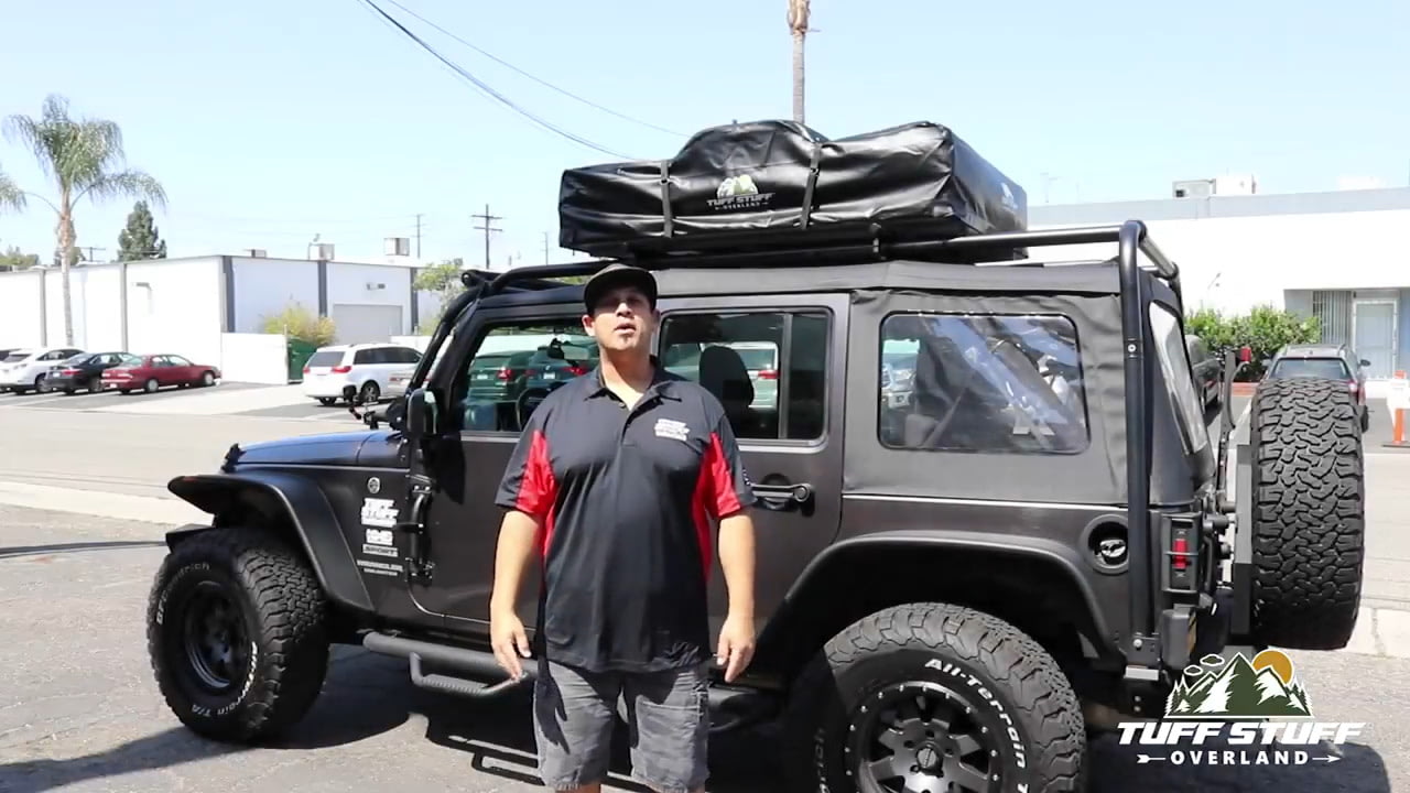 opplanet tuff stuff overland roof top tent how to open close your tent video