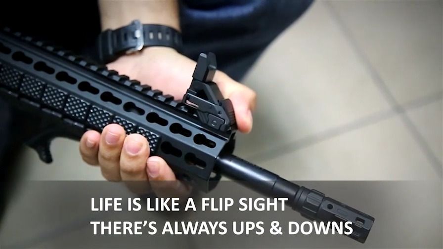 opplanet vism flip dot pistol sight ups downs video