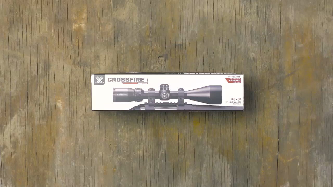 opplanet vortex crossfire ii 3 9x50mm straight wall riflescope unboxing video