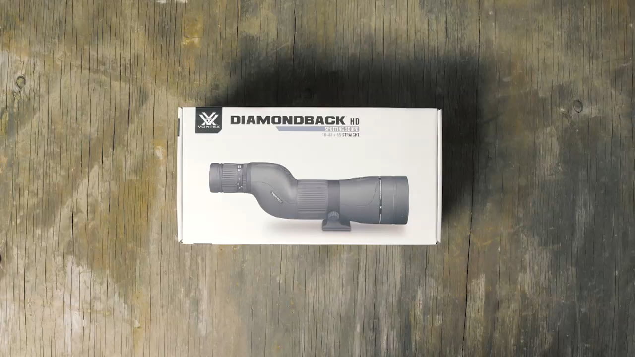 opplanet vortex diamondback hd 16 48x65mm straight spotting scope unboxing video