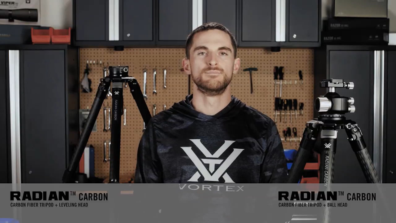 opplanet vortex radian carbon tripod with ball head vs level head faq video