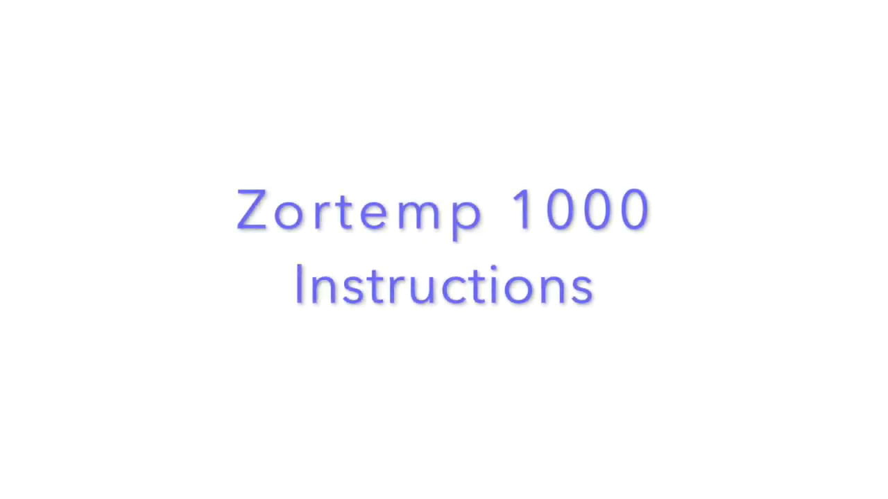 opplanet zorpro zortemp 1000 instructions video