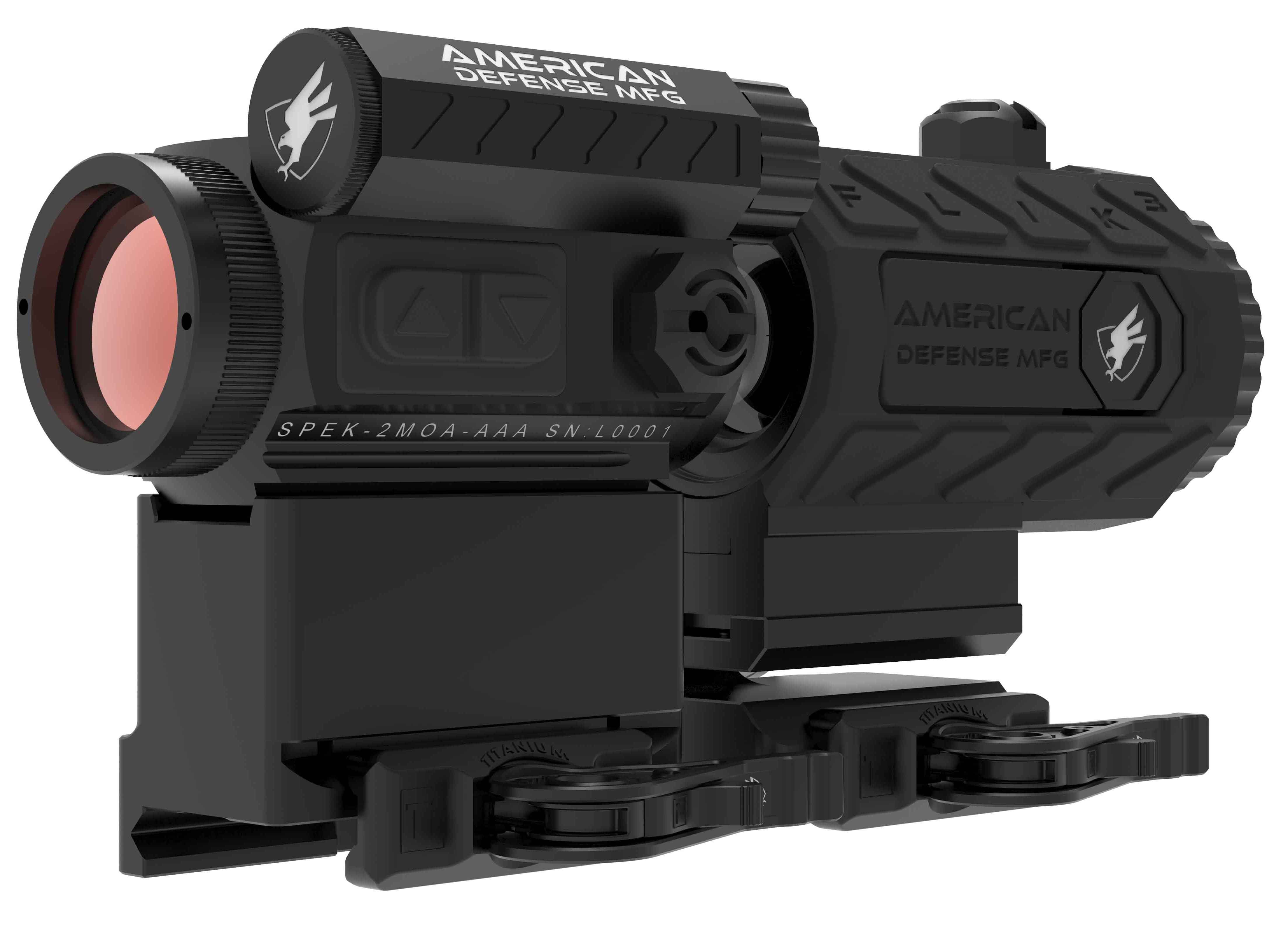AMERICAN DEFENSE■Magnifier■アメリカンディフェンス American Defense Manufacturing DUO 3-Spek Red Dot Sight w/ Flik3