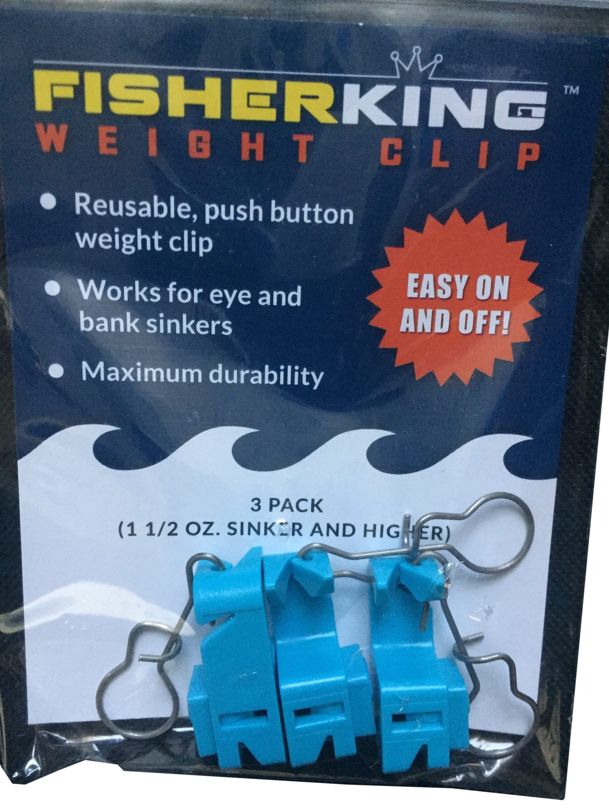 Balloon Fisher King 417 Weight Clip - 3 Pack - Over 1 Oz Balloon Weights For Parties & Events