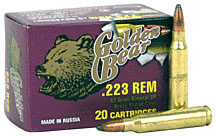 Bear Ammunition Golden Bear 7.62x39 125gr. Soft-point 500 Round