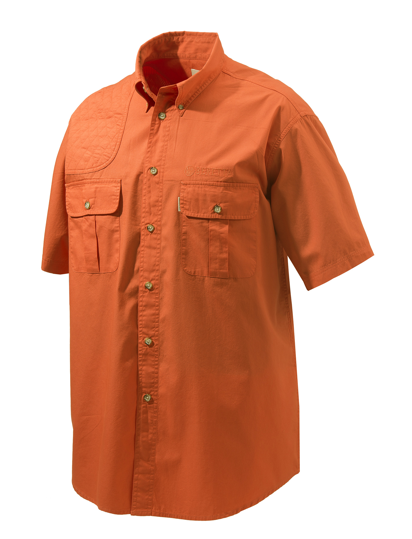 Beretta Men's Lightweight Cotton Shooting Shirt - Short Sleeve, Mesh Back, Quilted Shooting Patch - View #4