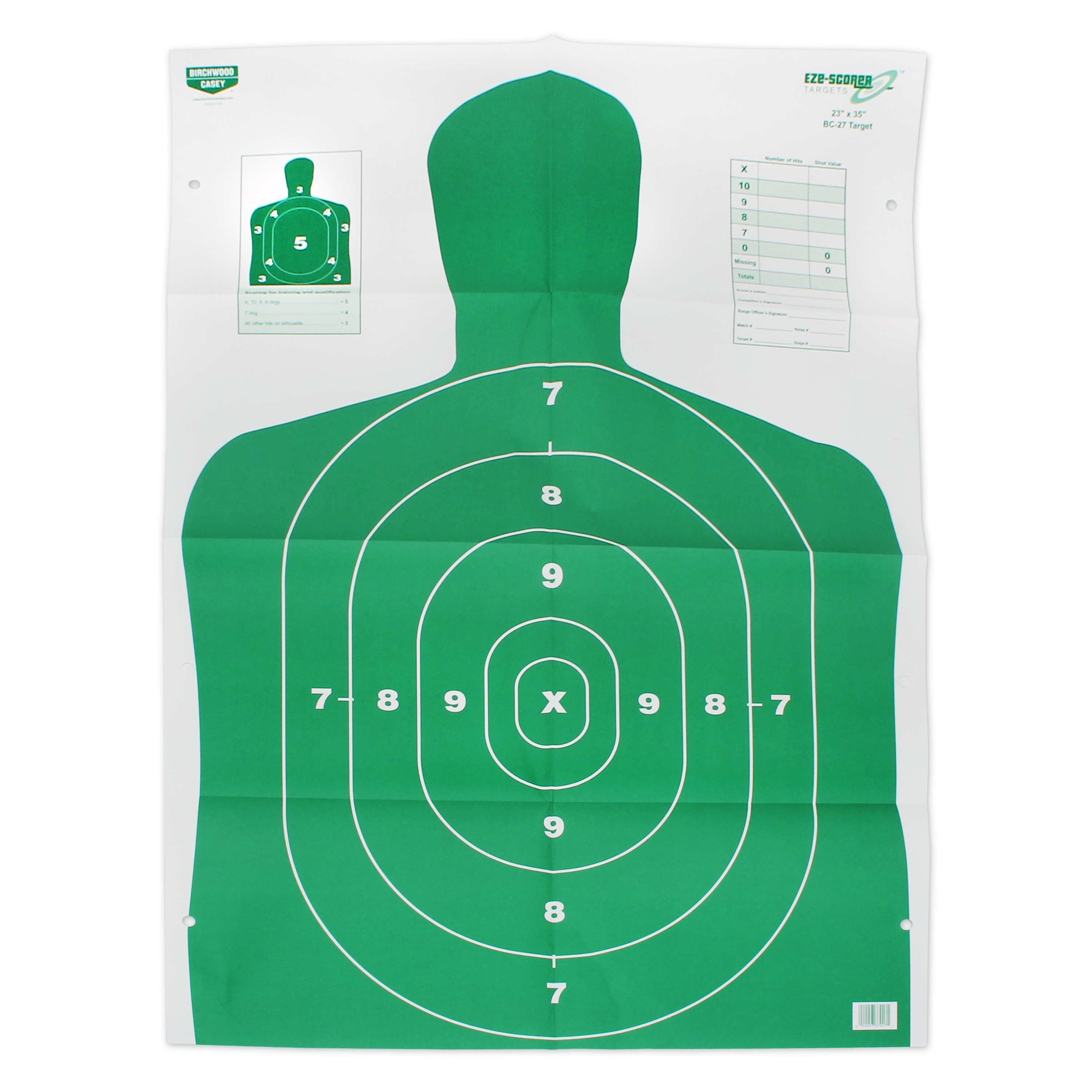 Birchwood Casey Bersaglio Eze-Scorer Bad Guy (5 Pezzi) – Sagoma 23x35 Pollici Per Addestramento Al Tiro