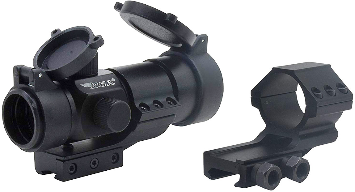 BSA Optics Illuminated Sights 30mm Red Dot with 2 Mounts | 14% Off