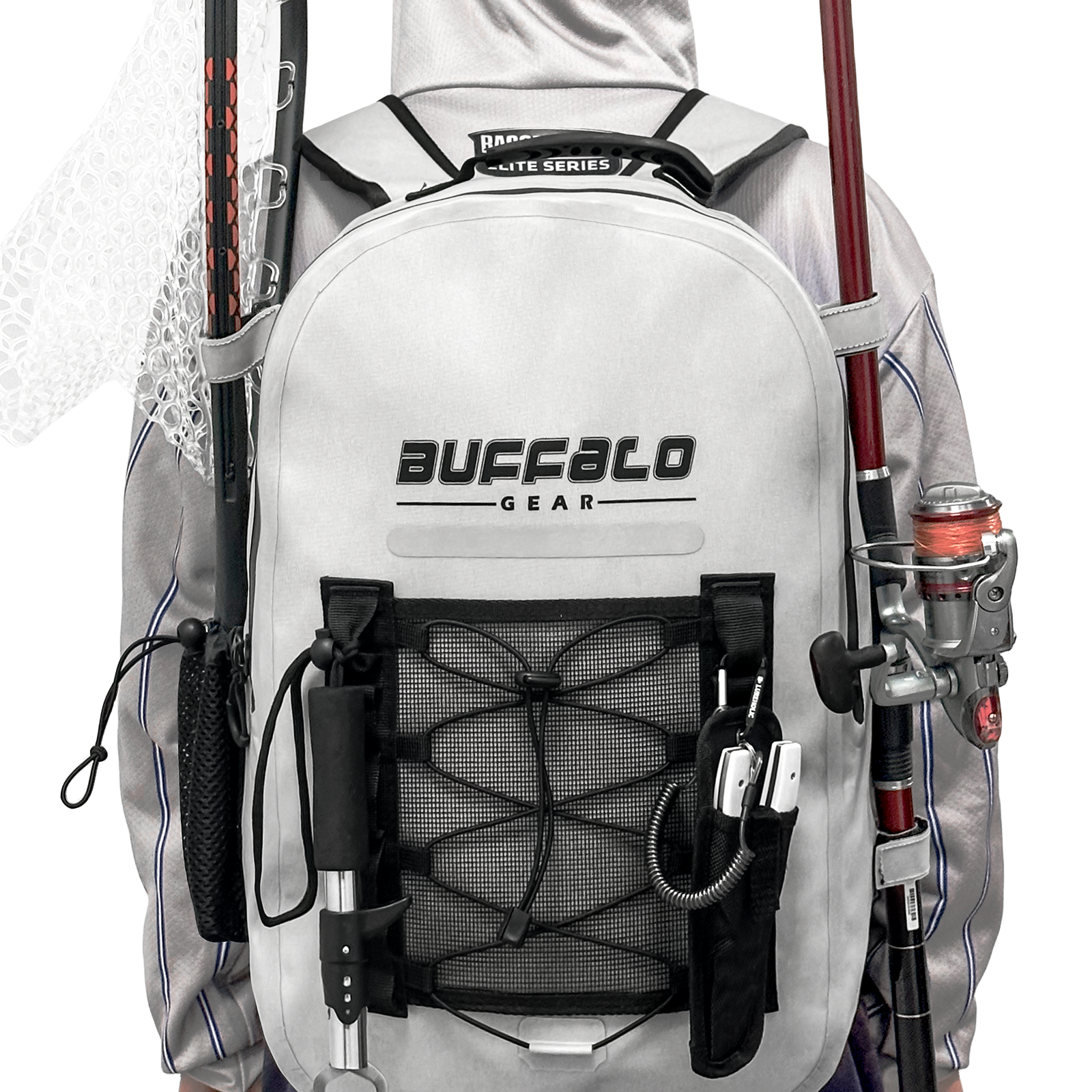 back pack fishing pole Buffalo Gear 26L Waterproof Fishing Backpack with Rod Holder C6860890 |