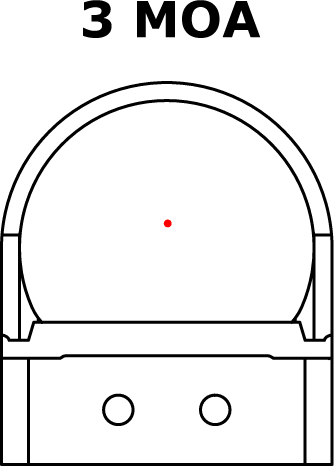3 MOA red dot reticle