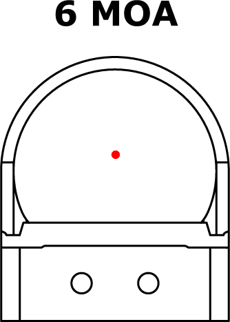 6 MOA red dot reticle