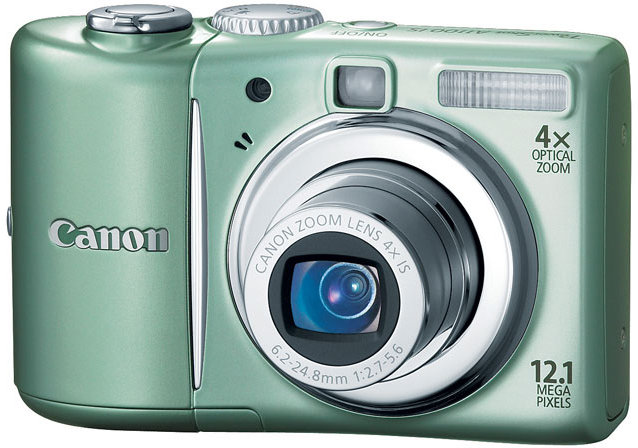 Canon PowerShot A1100 IS 12.1-megapixel Digital Camera Kit Green