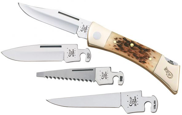 Case Large Lockback Amber Bone XX-Changer Knife | Free