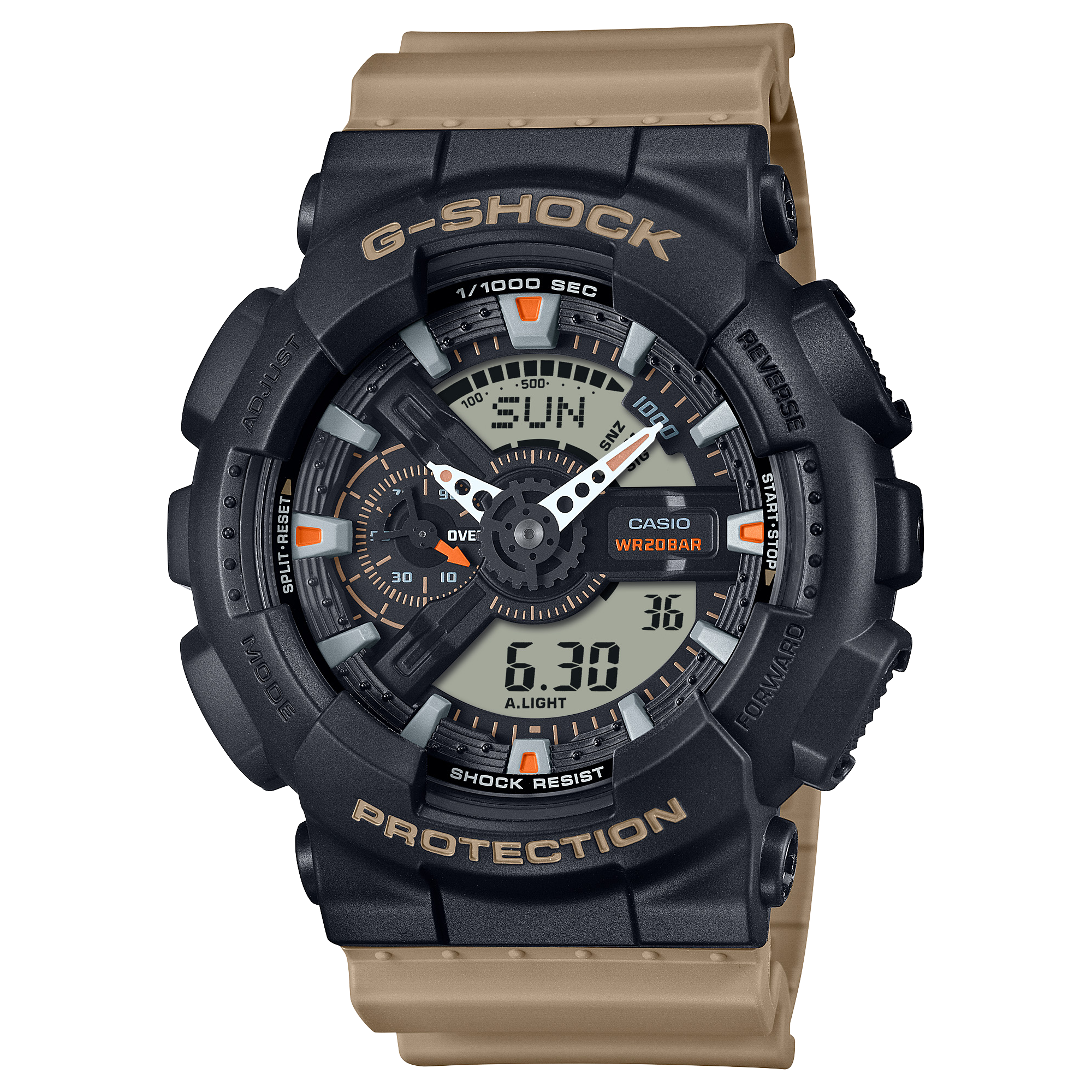 Casio Tactical G-Shock 51mm Analog-Digital Watch w/Black