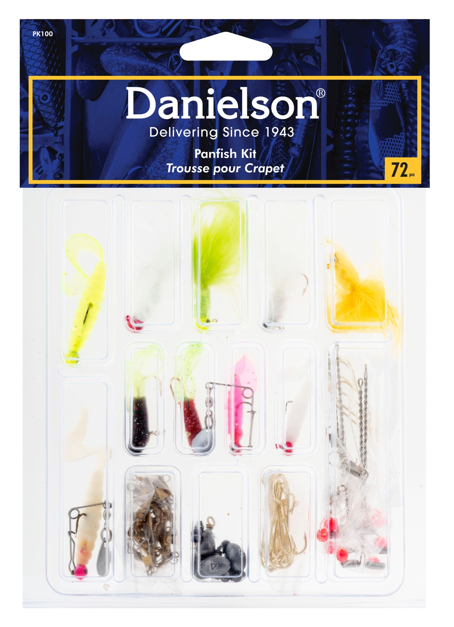 120 pièces kit d'appâts de pêche luther crappie, assortiment de