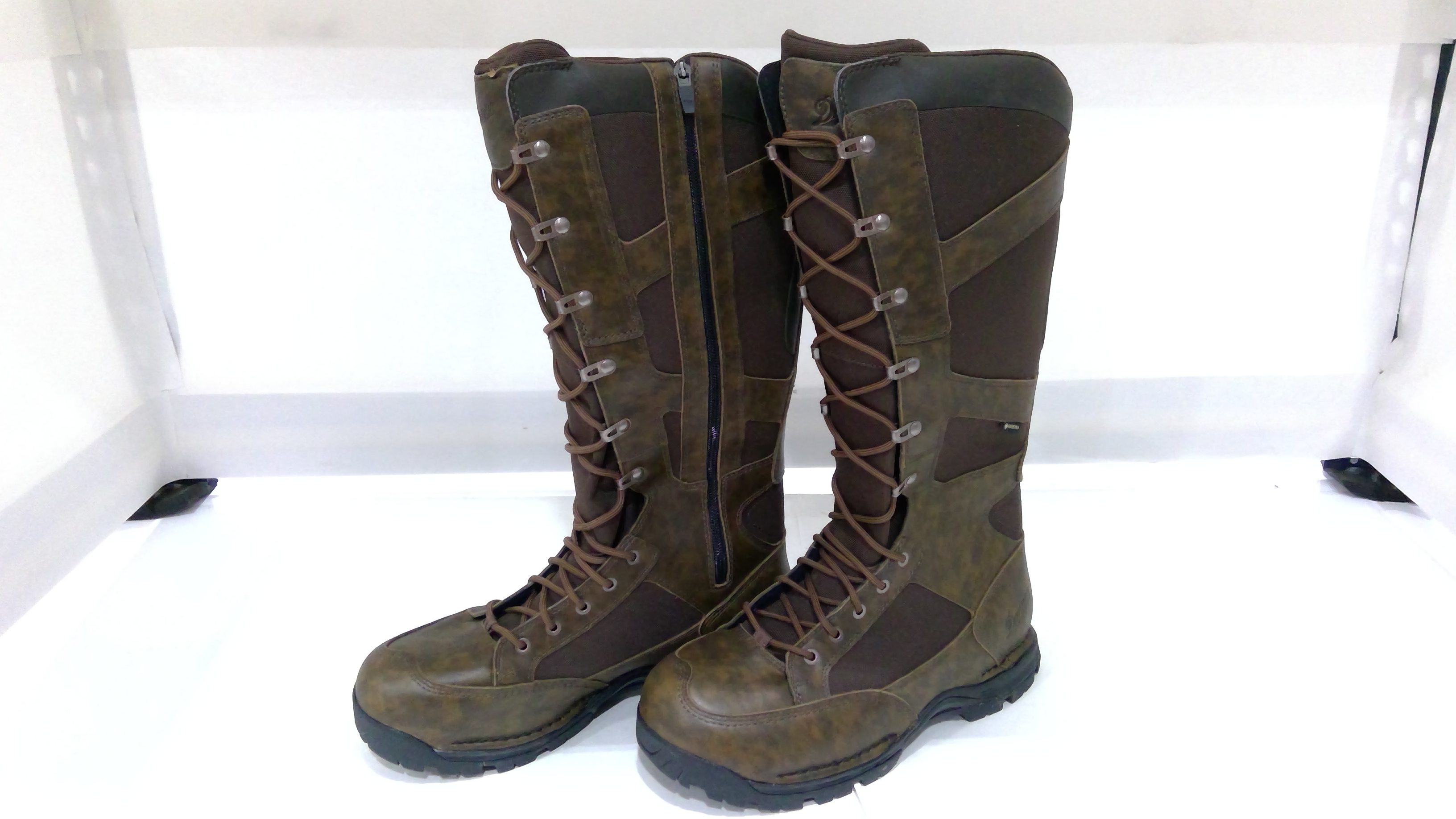 Danner Brown and Olive Men\'s snake Boots Danner Pronghorn Snake Boots Side Zip 17” Brown Mens Sz 8  main image 2