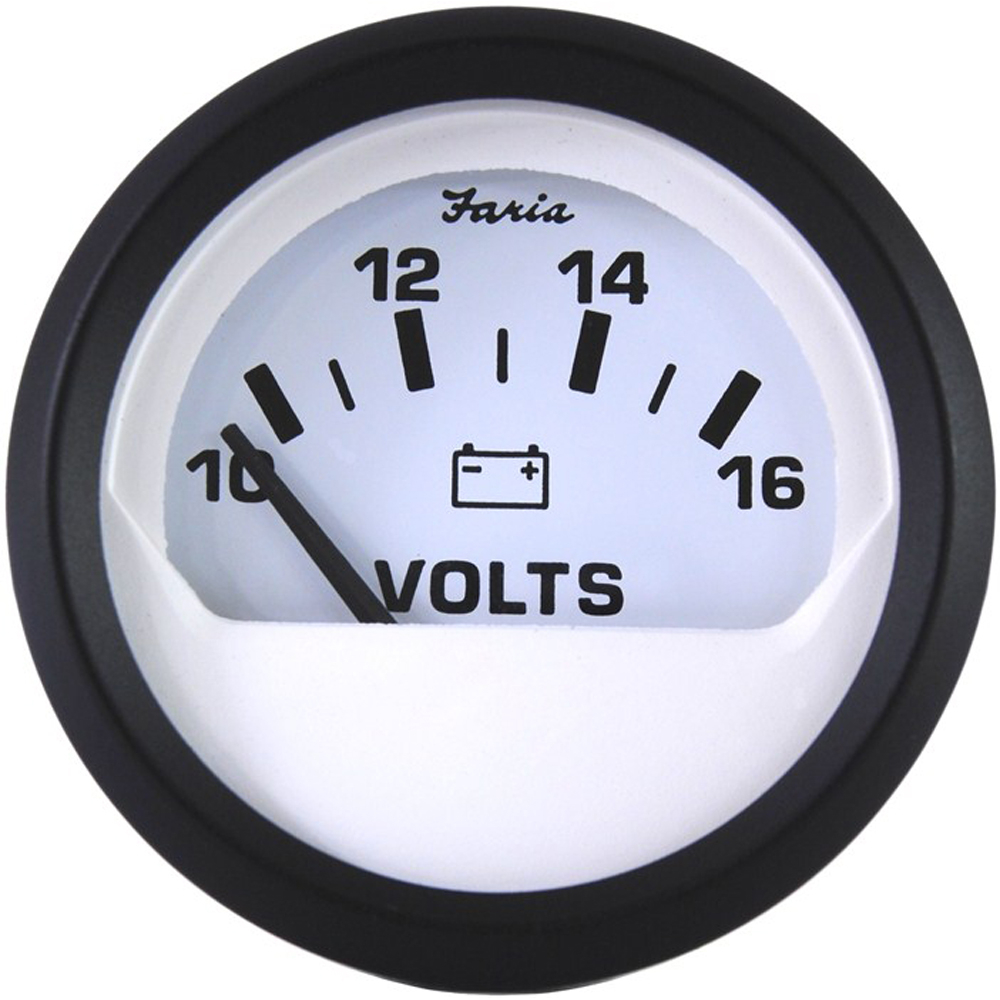 Faria Beede Euro White Voltmeter 10-16 VDC Review
