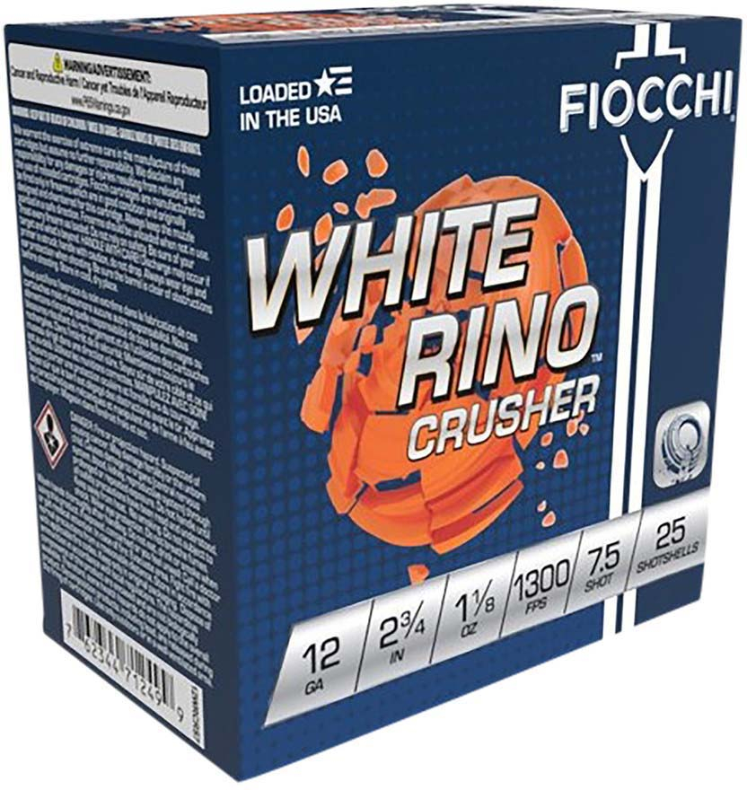 Fiocchi White Rino Crusher 12 Gauge 1 1/8oz 7 1/2 Shot Ammunition Review Fiocchi White Rino Crusher 12 Gauge 1 1/8oz 7 1/2 Shot Ammunition Review