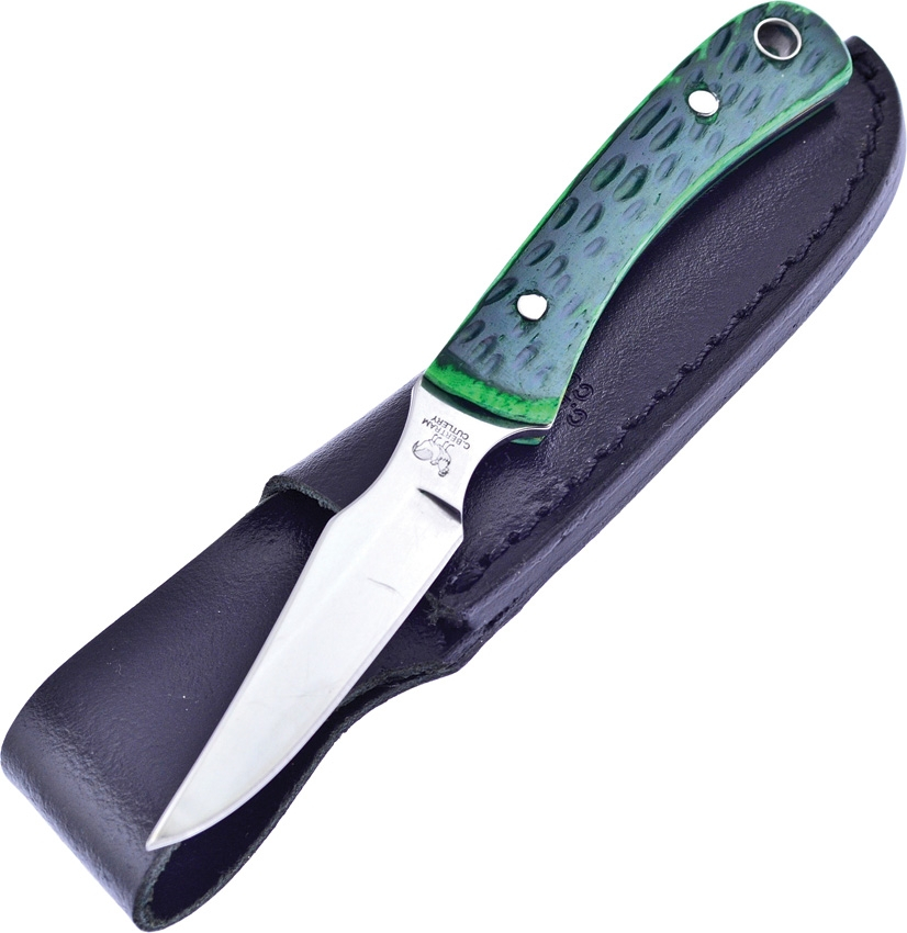 Hen & Rooster Caper Antique Green Bone Fixed Blade Knife Review - OpticSale