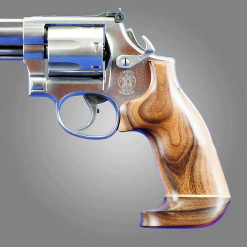 Hogue S&W K or L Rd. Handgun Grip Conver. Pau Ferro No Finger Groove Big Butt 19334