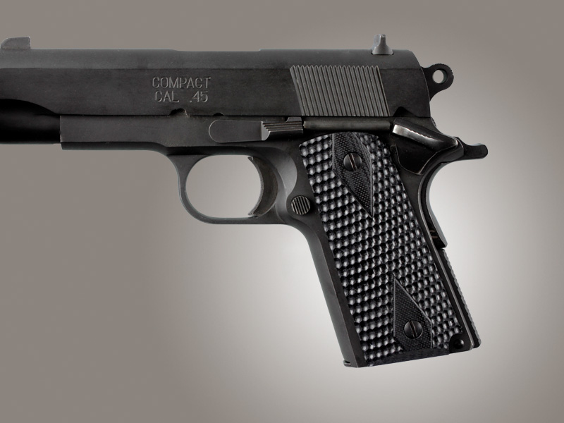 Hogue G-10 Grips for 1911 Officers Model, Piranha pattern | Up to