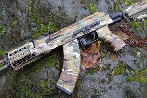 Camo AK47 on the Ground