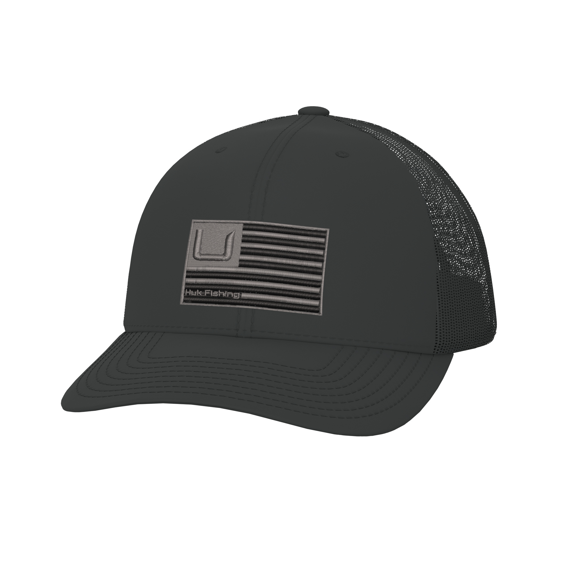HUK Men's Low Profile Trucker Mesh Snapback Hat - Moisture-Wicking, Anti-Glare, Adjustable Fishing Cap 6 thumbnail image