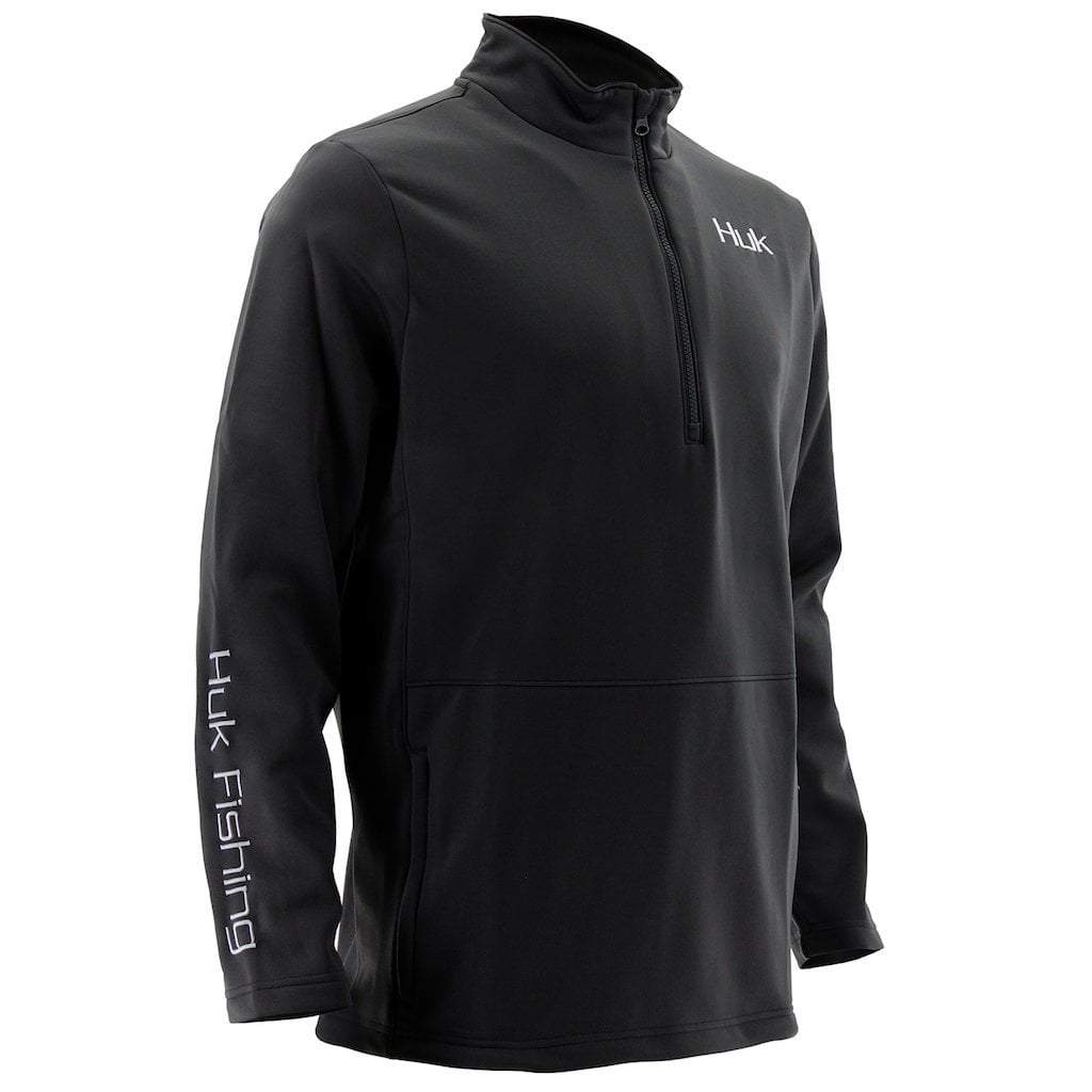 Chemise De Pêche Huk Homme Taille L - Manches Longues, 1/4 Zip, Motif Eau (Sarcelle)