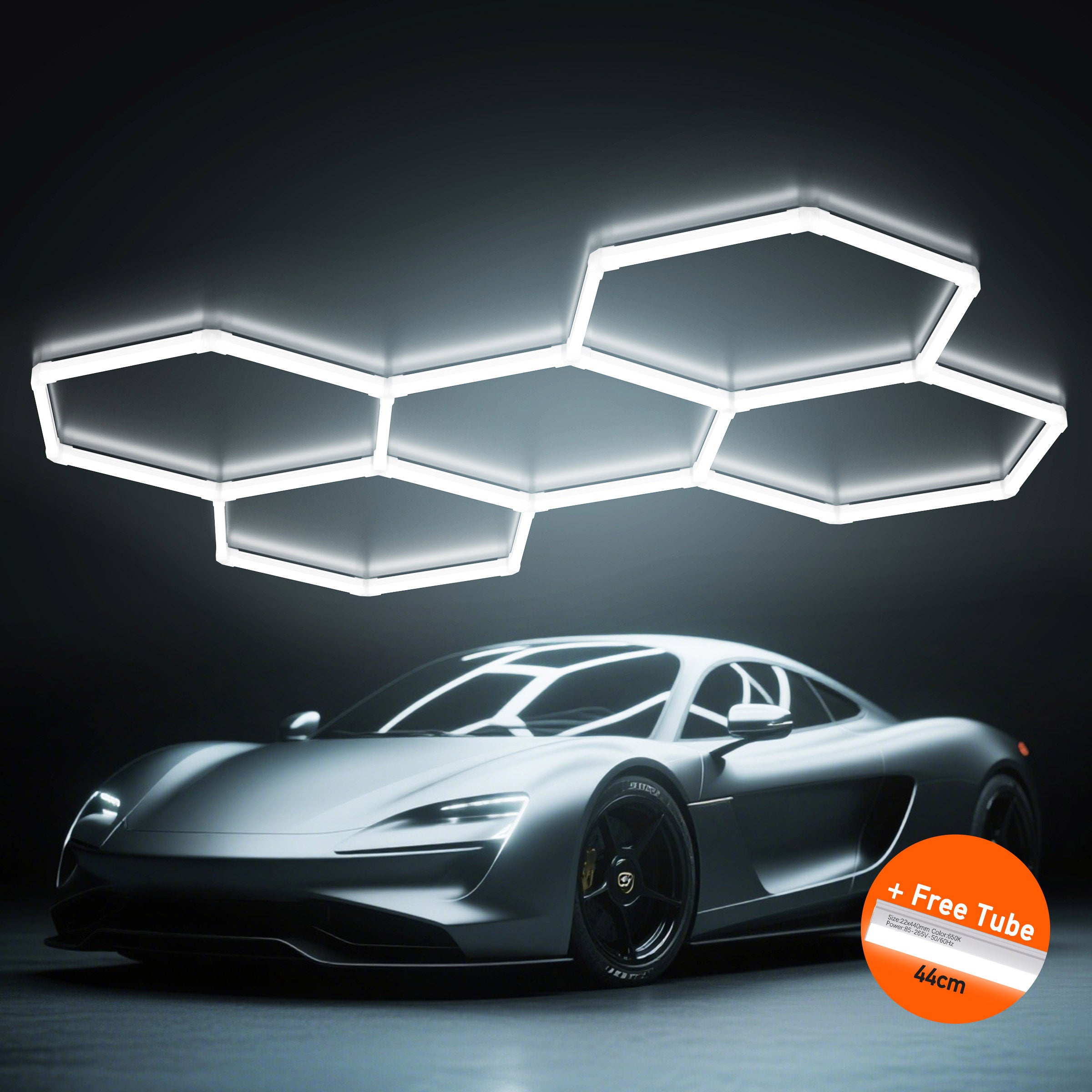 Hykoont 47840LM LED Hexagon Garage Lights 5-Grid,11-Grid 160DD5F2 |