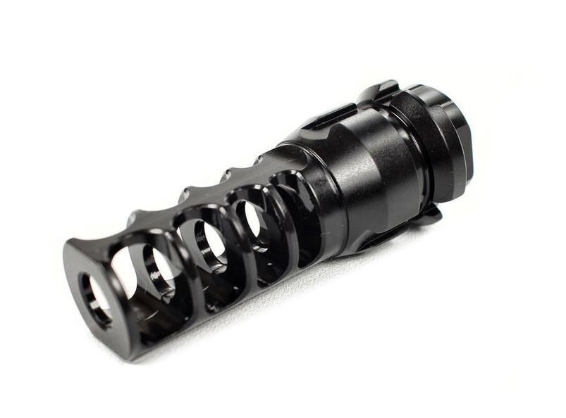 JMac Customs 4C 5/8-24 4-Port Muzzle Brake w/ KeyMount | 10% Off 5