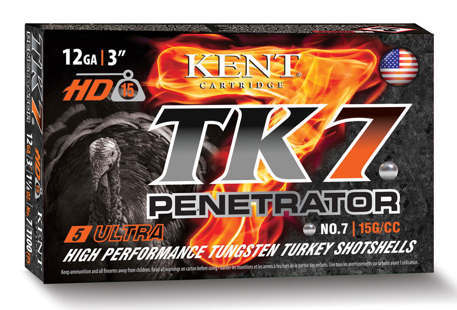 KENT 3本 Kent Cartridge T123TK467 TK7 Penetrator 12 Gauge 3.00