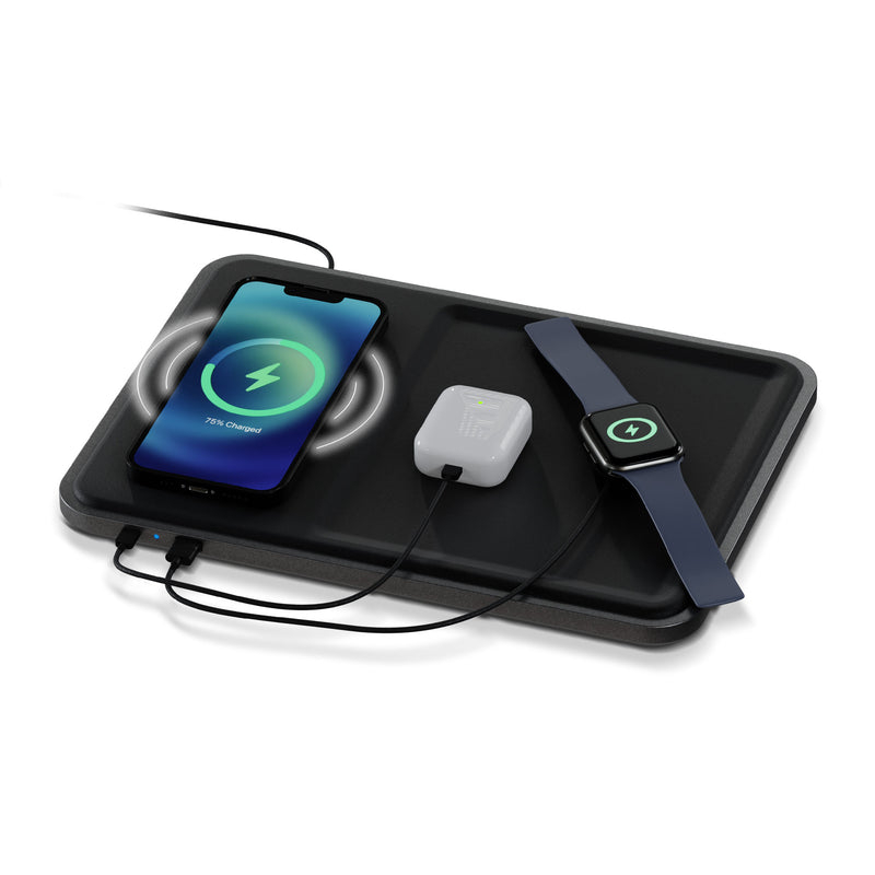 Wireless Charger Key Rack KeySmart ChargeTray 3-in-1 Wireless Charging Accessory Tray Review ...