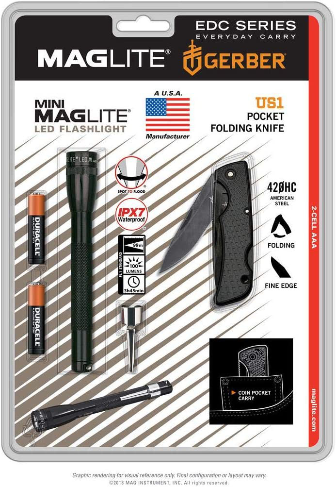 Maglite Mini 2AAA LED Flashlight & Gerber Knife Review Maglite Mini 2AAA LED Flashlight & Gerber Knife Review