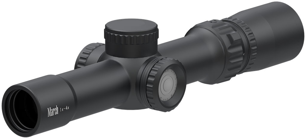 March Scopes Normal Turret 1-4x24mm LPVO Rifle Scope, 30mm Tube