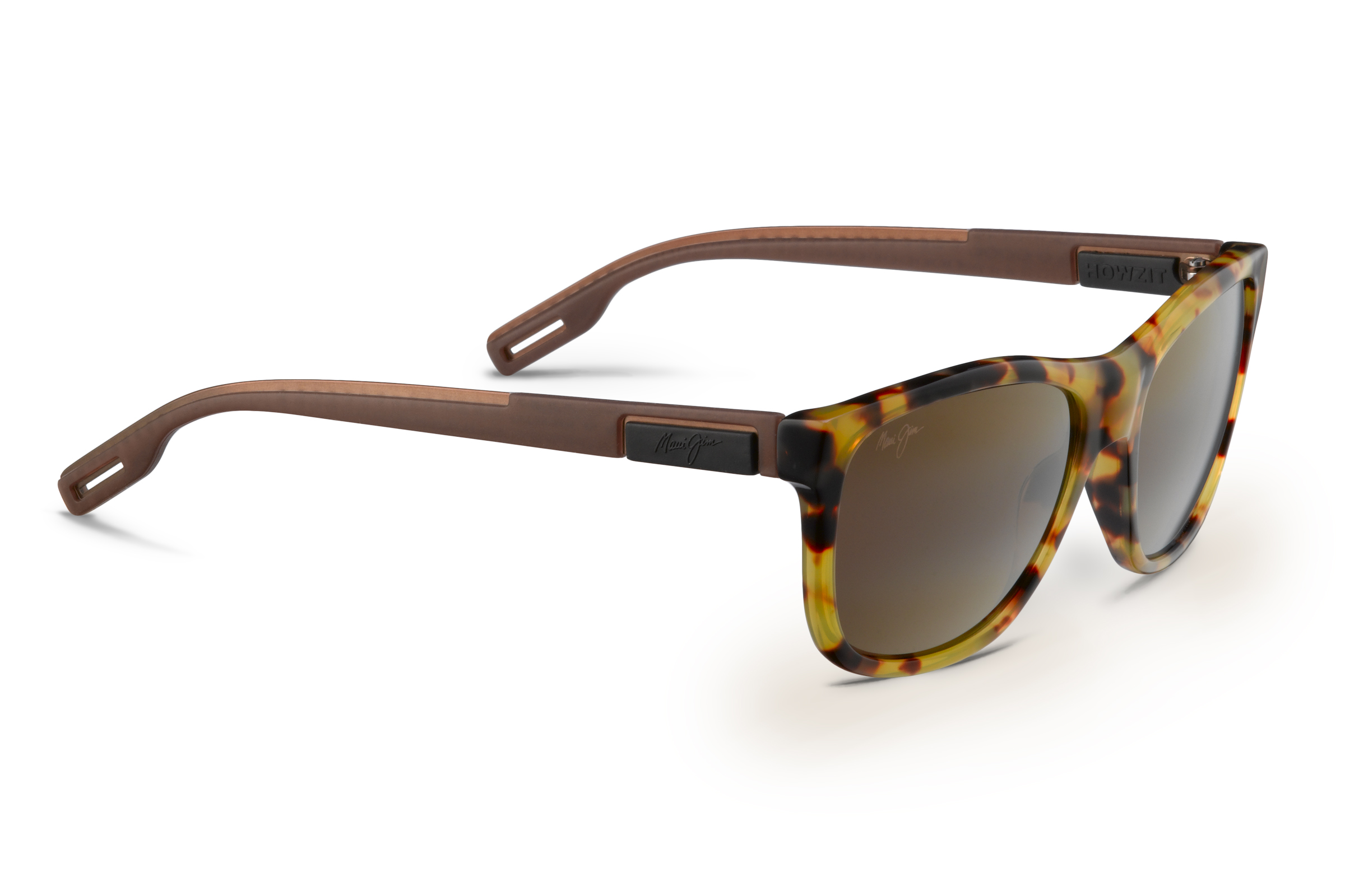 Maui Jim Howzit MJ 734-57 Tortoise Polarized Sunglasses Maui Jim Howzit 734-02 Gloss Black Polarized Sunglasses | Costco main image 3